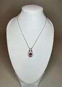Dazzling 1.25 Ct Natural Pinkish Red Tourmaline Pendant