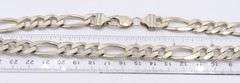 Italian Heavy Vintage 925 Sterling silver Figaro chain necklace