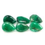 Heavy 10.90ct 6 piece Zambian Emerald set