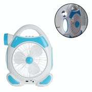 2-in-1 Cordless Fan with USB Charging and Emergency Light