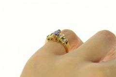10K Yellow Gold Marquise Tanzanite Diamond Engagement Ring