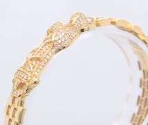 14kt Yellow gold Saint Jude cubic zirconia bangle braclet