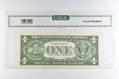 CGAI Gem Unc 66 $1 1957-A US Silver Certificate Blue Seal FR-1620*