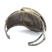Vintage 925 sterling silver signed huge turquoise cuff bangle