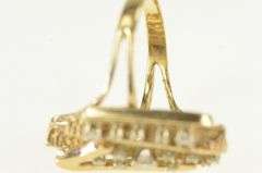 14K Yellow Gold 0.25Ctw Diamond CZ Geometric Abstract Ring