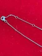 BRAND NEW 14K WHITE GOLD AND PINK SAPPHIRE NECKLACE