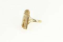 14K Yellow Gold 0.25Ctw Diamond CZ Geometric Abstract Ring