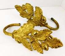 Pair of Antique Brass Ormolu Acorn Tie Backs