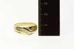 14K Yellow Gold 0.28 Ctw Men's Diamond Wedding Band Ring