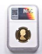 PF69 UCAM 1975 Turks & Caicos Islands 100 Crowns Gold Exploration NGC