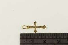 14K Yellow Gold Cross Christian Faith Symbol Jesus Pendant