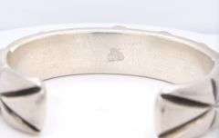 Heavy signed 925 sterling silver turquoise cuff bangle