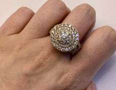 IMPRESSIVE 14K YELLOW GOLD MIAMI CUBAN SHANK DIAMOND MEN’S RING