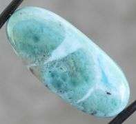 Beautiful 28.06ct oval cut Larimar cabochon