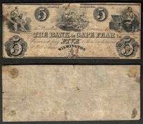 $5 18?? Obsolete Bank of Cape Fear. (Wilmington, NC) Very Fine