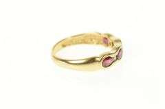 14K Yellow Gold 0.73 Ctw Natural Ruby Diamond Wedding Band Ring