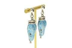 Sterling Silver Melesio Villarreal Taxco Enamel Ornate Snake Earrings