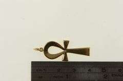 18K Yellow Gold Ankh Egyptian African Life Symbol Pendant