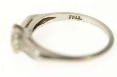 Palladium 0.60 Ctw 1940's Diamond Engagement Ring