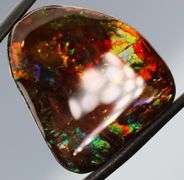 Stained glass patterned 29.36ct Ammolite