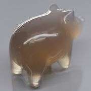 Cute 35.05ct Chalcedony pig carving