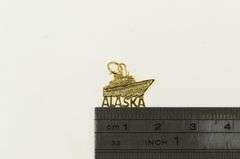 14K Yellow Gold Alaska Cruise Ship Liner Travel Souvenir Charm/Pendant