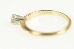 14K Yellow Gold 0.10 Ct Diamond Solitaire Classic Promise Ring