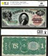 $1 1869 Fr. 18 Legal Tender Rainbow PCGS-B EF 40