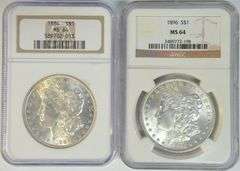 2 NGC MS64 graded better near Gem BU Morgan Dollars: 1884 & 1896