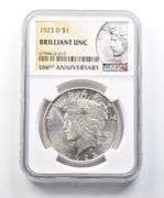 BU 1923-D Peace Silver Dollar NGC