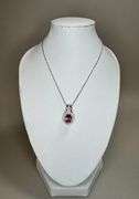 Dazzling 1.25 Ct Natural Pinkish Red Tourmaline Pendant