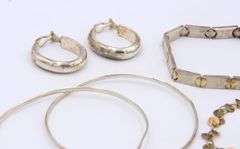 Group Lot of vintage 925 sterling silver jewelry