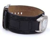 Fossil SQ quartz crystal bezel changeable strap watch with 3 extra straps