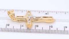 Cross crucifix pendant in 14kt yellow gold