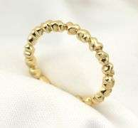 Pandora 14k YG Band of Hearts