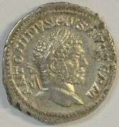 Original near Mint State Caracalla Roman Silver Denarius, 198 to 217 AD