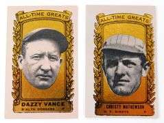 Christy Mathewson & Dazzy Vance 1963 Baseball Cards