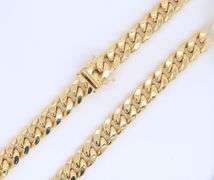 14kt Yellow gold curb cuban link chain necklace