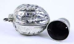 Unger Bros. Sterling Walnut Thimble Holder & Thimble