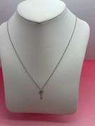 BRAND NEW 14K WHITE GOLD DIAMOND CHAIN AND PENDANT