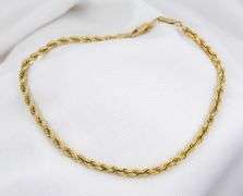 Useful 14k YG Rope Bracelet