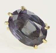 14K Yellow Gold Syn. Sapphire Vintage Bypass Cocktail Ring