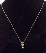 Queenly 10K Yellow Gold Diamond Pendant Necklace