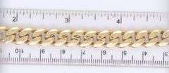 14kt Yellow gold curb link bracelet with cubic zirconia box clasp