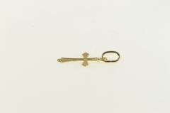 14K Yellow Gold Cross Christian Faith Symbol Jesus Pendant