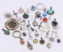 Group lot of vintage 925 sterling silver charms and pendants