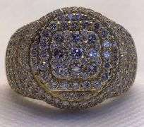 SPARKLING CLASSIC 14K YELLOW GOLD MEN’S DIAMOND RING