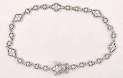 Sterling Silver CZ Fancy Link Bracelet