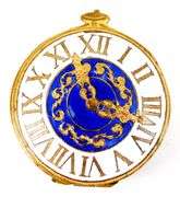 Antique Enameled Clock Face Trinket Box