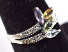 Sterling Silver Multi-Gemstone Ring
